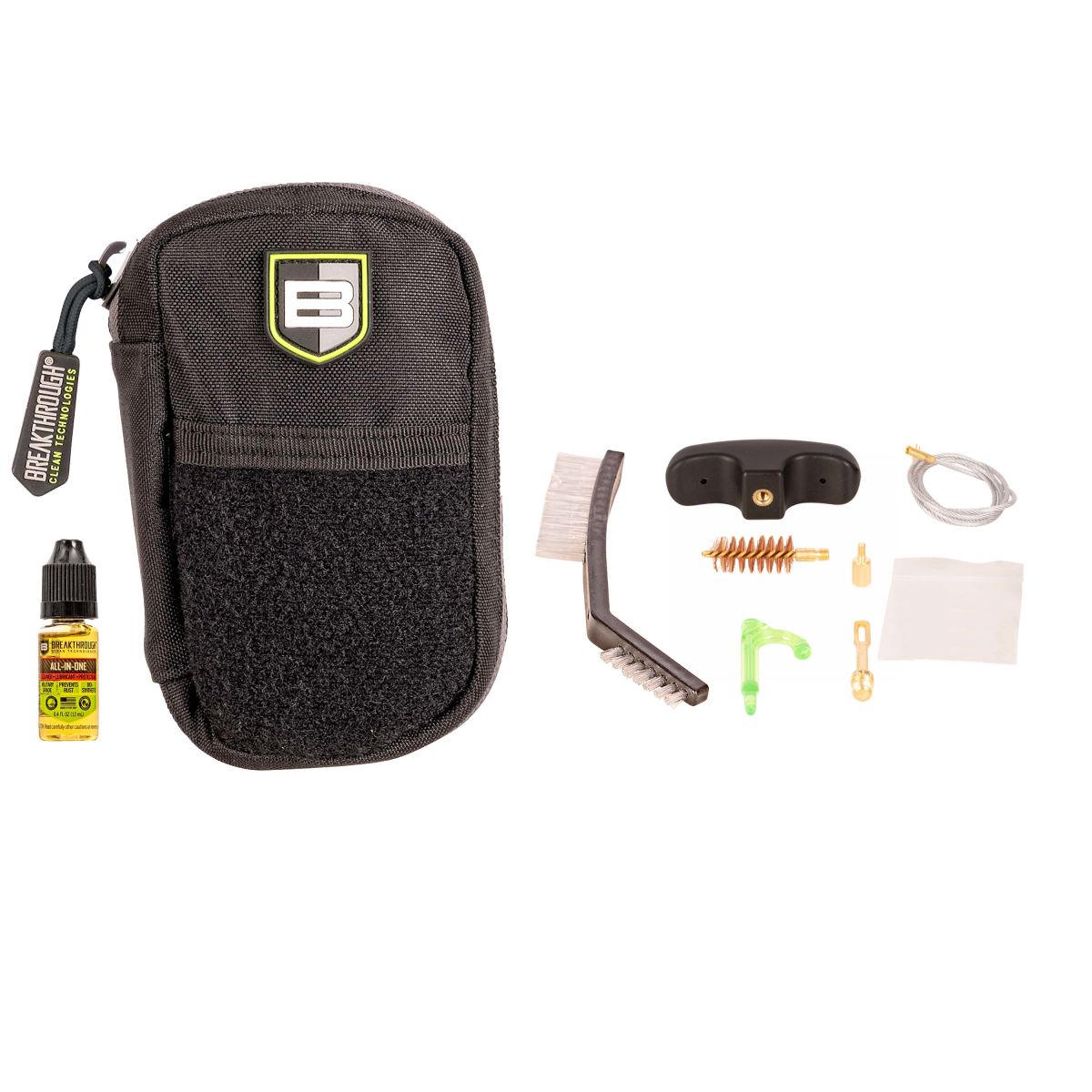 Badge Series Pull-Through Cleaning Kit w/ Molle Pouch, 12 Gauge