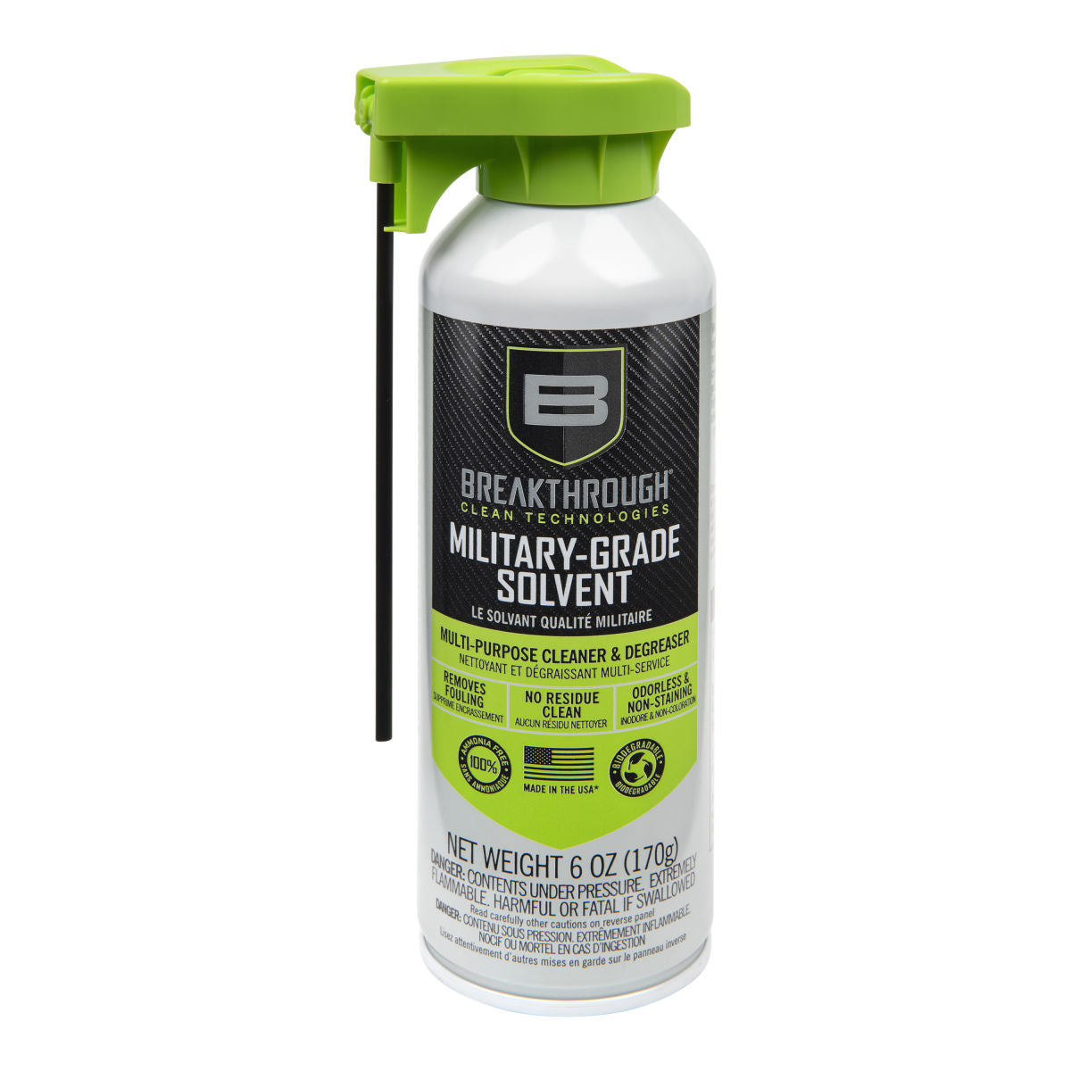Aerosol Military-Grade Solvent, 6oz, Clear
