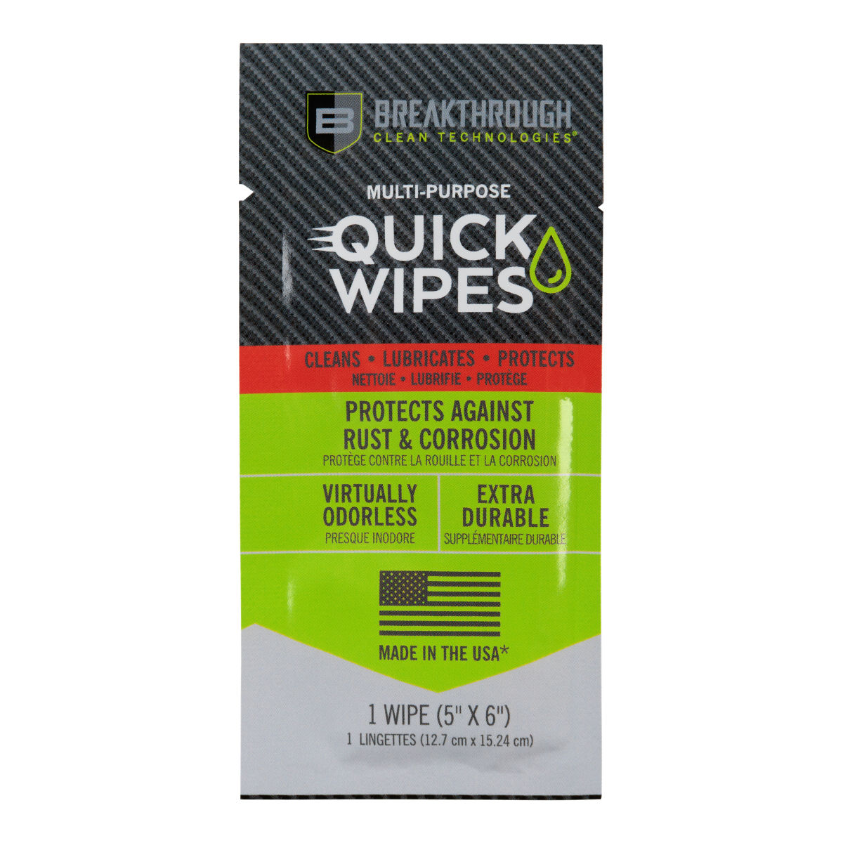 Multi-Purpose CLP Quick Wipes, 5" x 7", Single-Pack