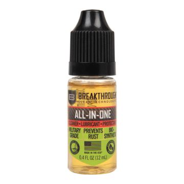 Breakthrough Clean Technologies Clean All-in-One (CLP) Cleaner - Battle Born Bio-Synthetic Gun Cleaning Lubricant and Oil Protectant - Perfect for Handguns and Rifles - 12-ML Eye Dropper